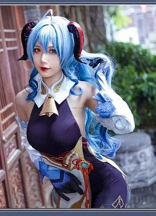 Парик гань юй геншин импакт - genshin impact cosplay ganyu аниме косплей