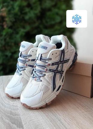 Зимние женские кроссовки asics Gel-Contend Gel Quantum 360 6 Aizuri Blue Black Hombre winter ассикс бежевого с серым цветов термо