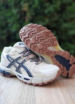 Зимние женские кроссовки zapatillas de running ASICS hombre voladoras talla 39 blue winter ассикс бежевого с серым цветов термо5 фото