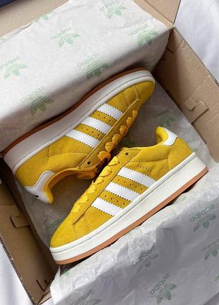 Кроссовки adidas campus 00's yellow white1 фото