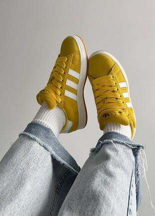 Кроссовки adidas campus 00's yellow white8 фото