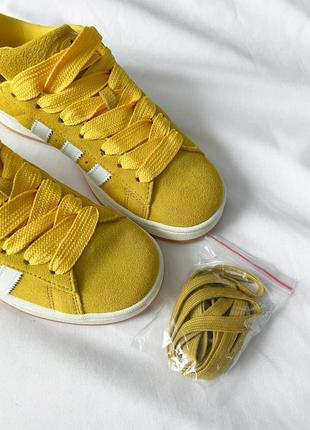 Кроссовки adidas campus 00's yellow white3 фото