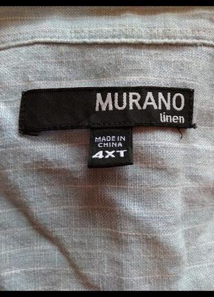 Мужская рубашка murano батал 100% лен