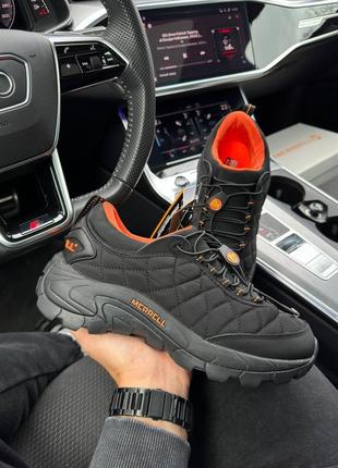 Мужские кроссовки merrell ice cap moc 2 gore-tex all black orange