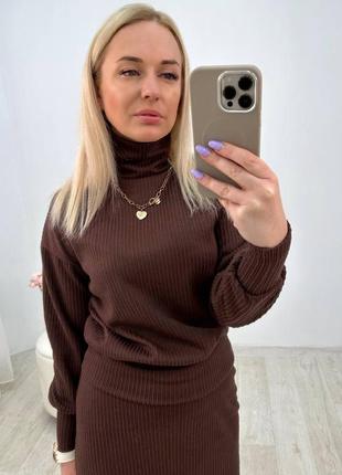 Костюм с юбкой теплый2 фото