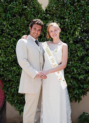 Набір стрічка обруч значок на дівич-вечір bride to be комплект на девичник 12222