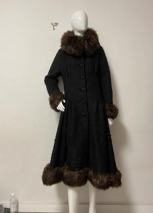 Шикарное винтажное пальто collectif vintage