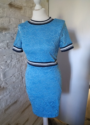 Платье с кружевом и резинками2 фото