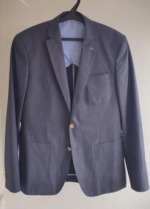 Мужской хлопковый пиджак зауженного кроя mexx