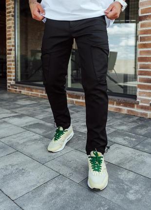 Утепленные мужские штаны staff coa cargo black fleece