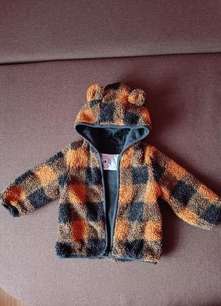 Фирменный кардиган кофта шерпа george на молнии 9-12 месяцев 74-80 см