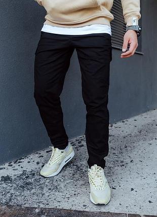 Штаны карго черного цвета staff cargo black