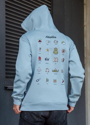 Худи голубого цвета staff adventure fleece