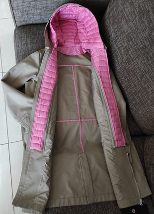 Новая куртка colmar италия хлопок парка плащ ветровка бежевая с розовым жилет