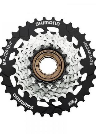 Тріскачка велосипедна shimano mf-tz510-7, 14-34, срібл, 7-зв.