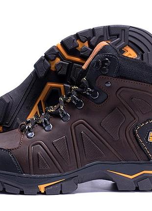 Чоловічі зимові шкіряні черевики colum chocolate