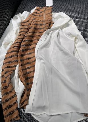 Гольф светр в стилі balenciaga білий чорний з молнією