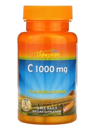 Витамин c thompson vitamin c 1000 мг аскорбиновая кислота с биофлавоноидами для лучшего усвоения 60