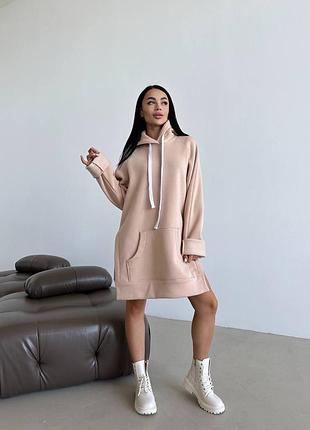 Подовжене худі-сукня