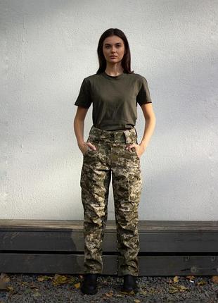 Жіночі тактичні штани softshell піксель зсу