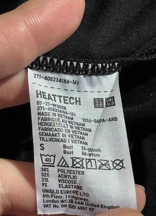 Uniqlo heattech черная футболка нижний слой термобелье