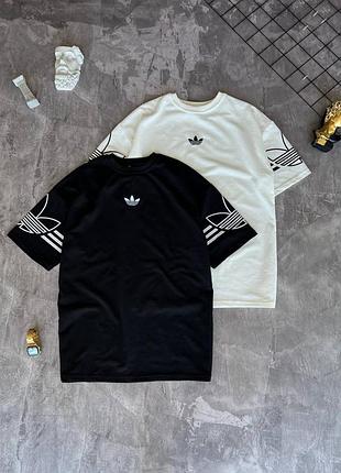 Футболка adidas черная / белая мужская