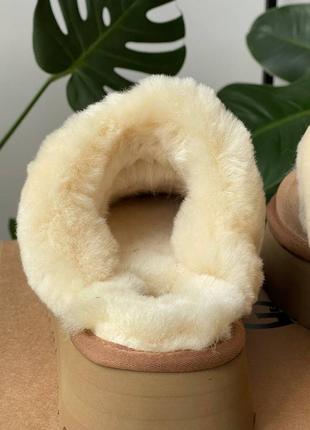 Угги угг уггі ugg disquette platform slippers chestnut6 фото