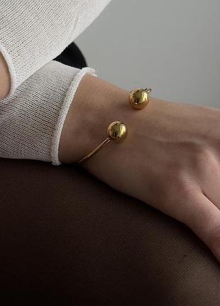 Браслет из нержавеющей стали золотистый в грузовом стиле