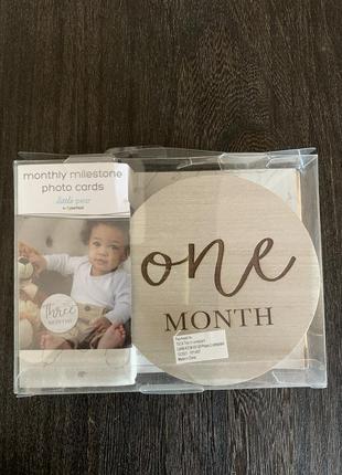 Деревянные карточки для фото по месяцам