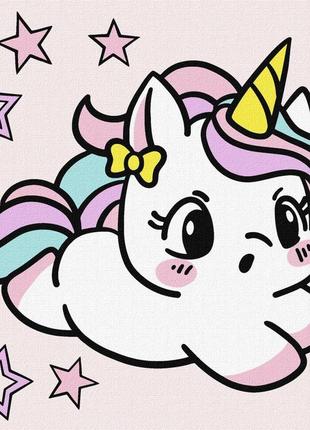 Набір для розпису по номерах для дітей "чудова одноріжка" 18х18см