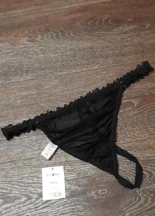 Новые откровенные🔥 полупрозрачные трусики бикини стринги р.26/28 от evans