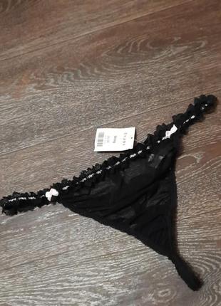Новые откровенные🔥 полупрозрачные трусики бикини стринги р.26/28 от evans