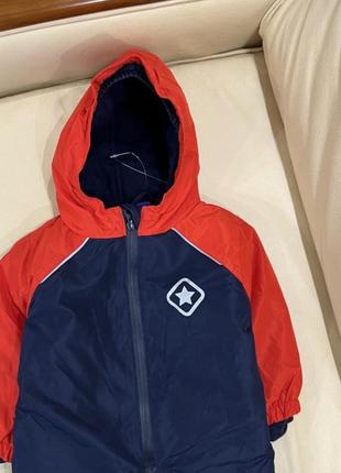 Комбінезон зимовий, всередині фліс 9-12 міс ріст 80, червоно-синій стан нового, сток,...