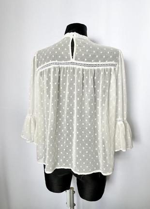 Zara белая кремовая блуза в народном стиле вышиванка этано бохо4 фото