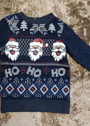 Кофта детская с новогодним принтом