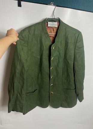 Вінтажний жакет піджак з льону