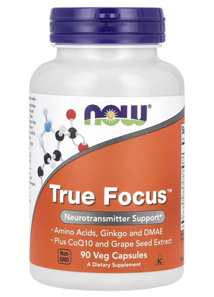 Now foods, true focus, 90 рослинних капсул