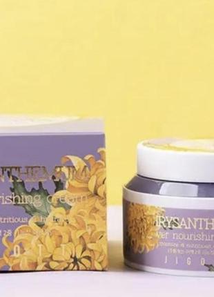 Поживний крем для обличчя з циклопептидами хризантеми jigott chrysanthemum flower nourishing cream, 100 мл
