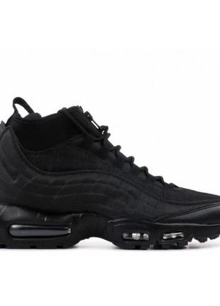 Жіночі кросівки ❄️зима nike air max 95 sneakerboot black чорні | smb