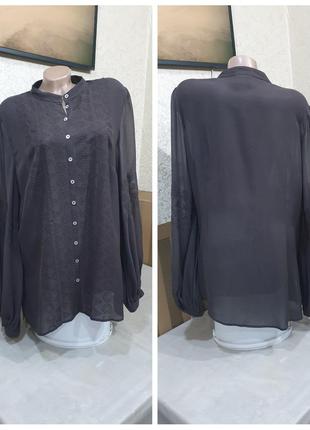 Шелковая рубашка с вышивкой. madeleine.