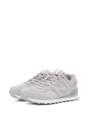 New balance 574 grey gold кроссовки женские