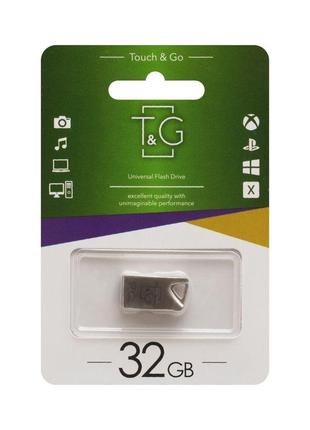 Флеш память t&g usb 2.0 32gb metal 109 steel
