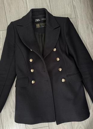 Пальто zara шерстяне