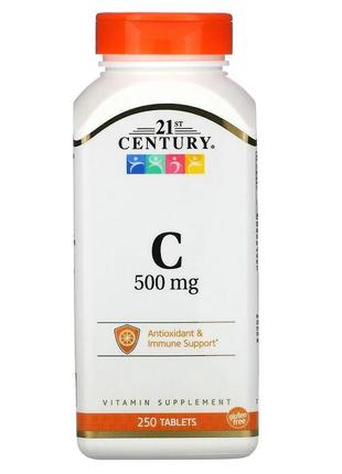 Витамин с 21st century vitamin c 500 мг аскорбиновая кислота 250 таблеток