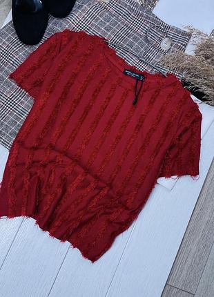 Новая прямая футболка bershka m футболка с бахромой женская футболка