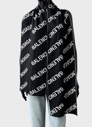 Кашемировый шарф balenciaga с логотипом кашемир