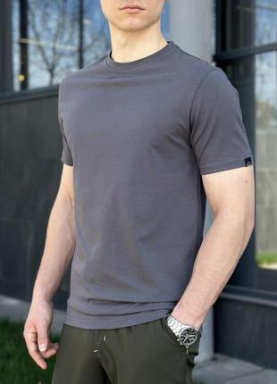 Темно-серая хлопковая футболка pobedov peremoga