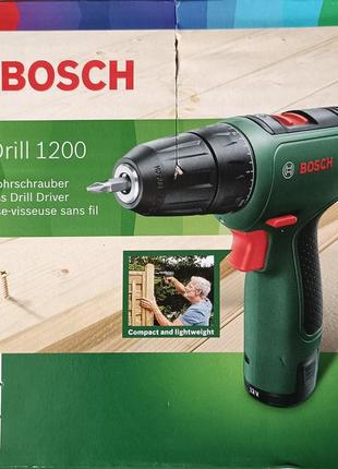 Шуруповерт-дрель акумуляторний bosch easydrill 1200. оригінал. акумулятор та зарядне присутні в комлекті!