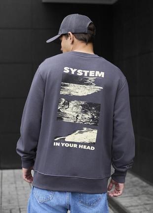 Свитшот в сером цвете staff system