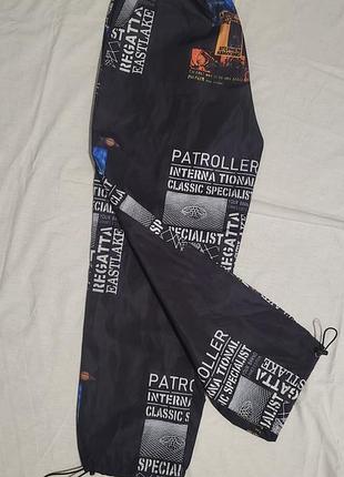 Штани shein/ об'ємні джогери з абстрактним принтом/плащові джогери